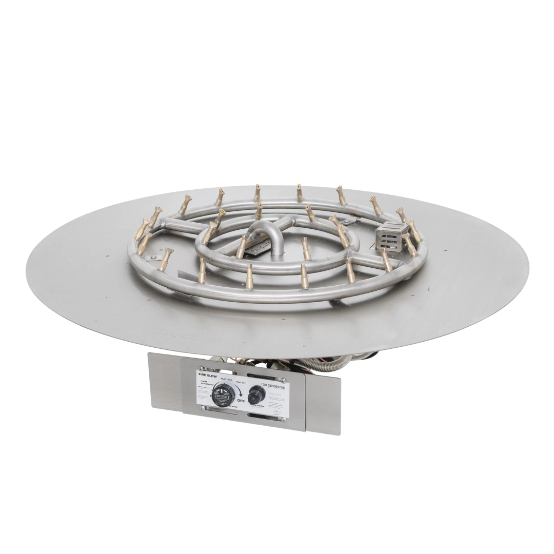 The Outdoor Plus 30" Round Flat Pan & SS Round Bullet Burner