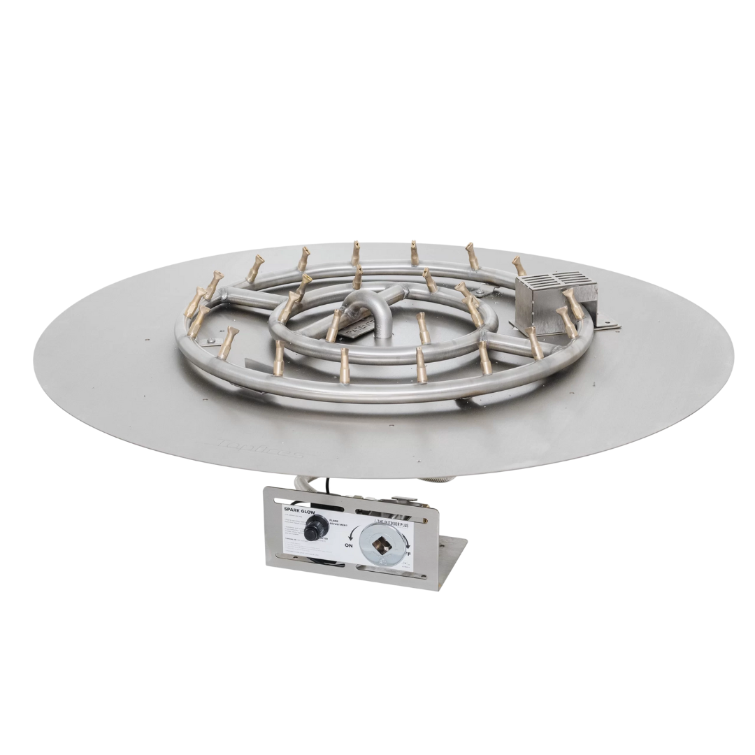 The Outdoor Plus 30" Round Flat Pan & SS Round Bullet Burner