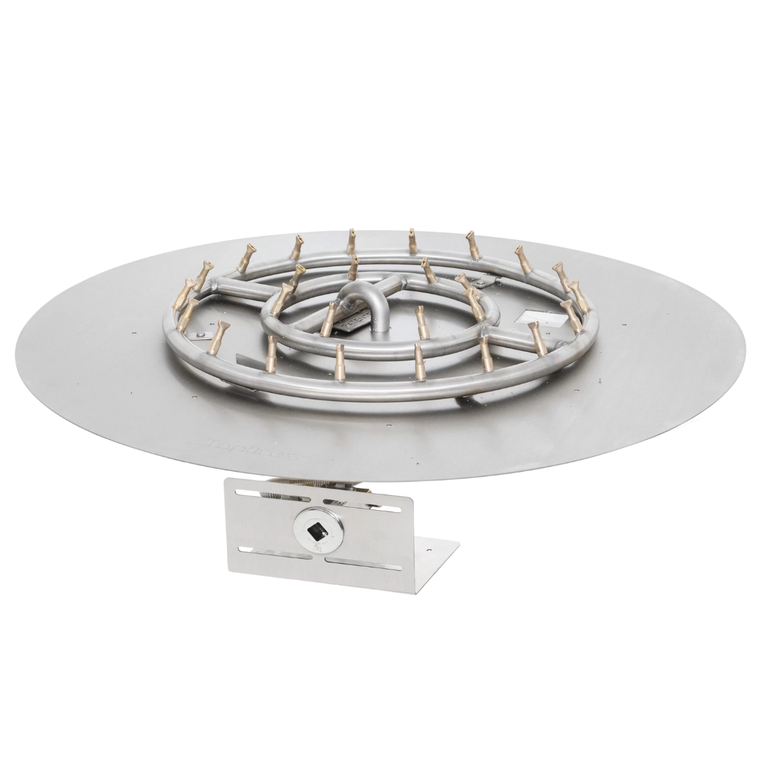 The Outdoor Plus 30" Round Flat Pan & SS Round Bullet Burner