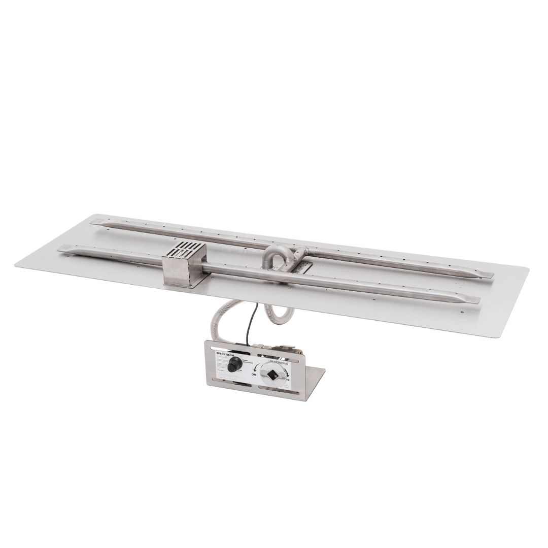 The Outdoor Plus 48" x 12" Rectangular Flat Pan & SS ‘H’ Burner