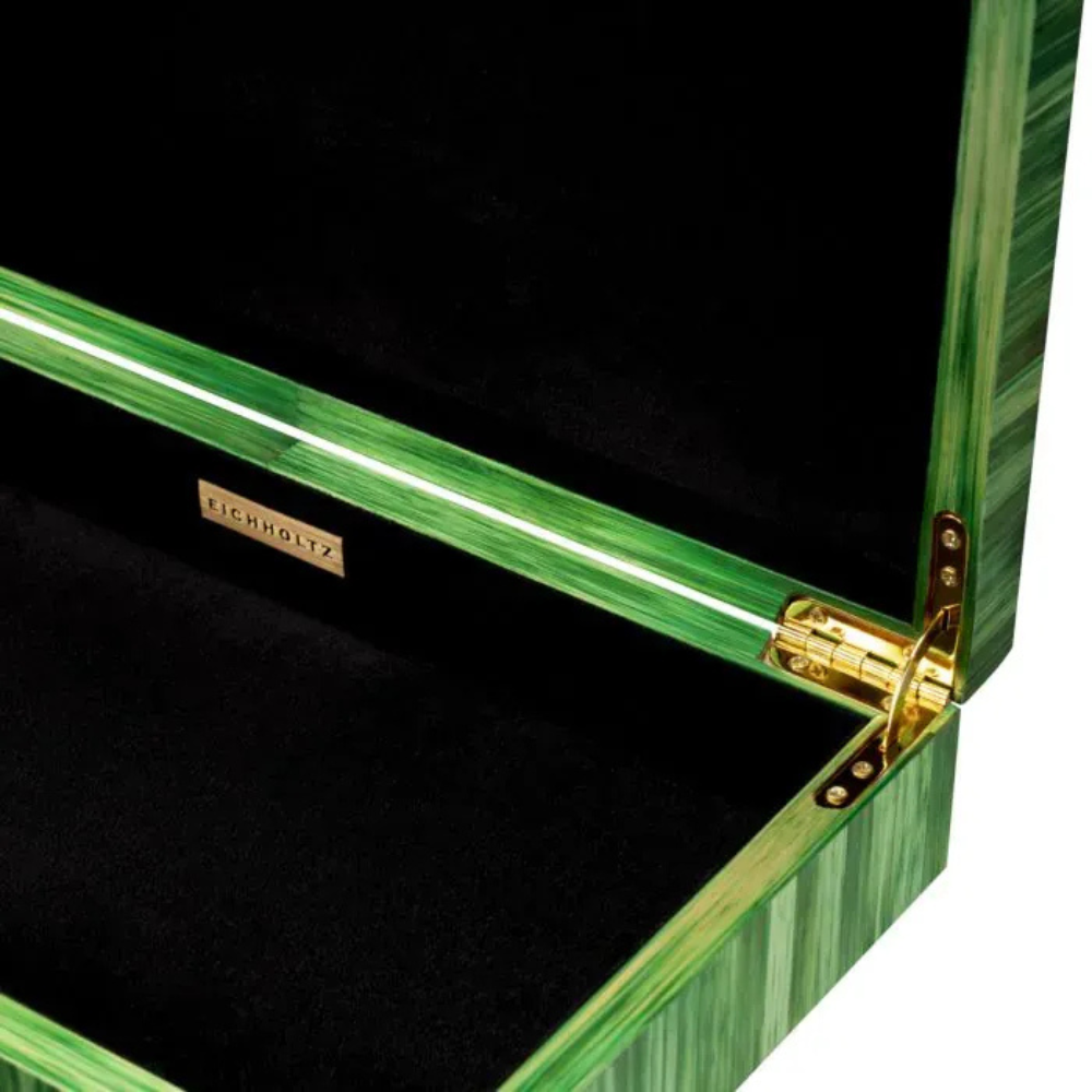 Eichholtz Box Harvard Straw marquetry green