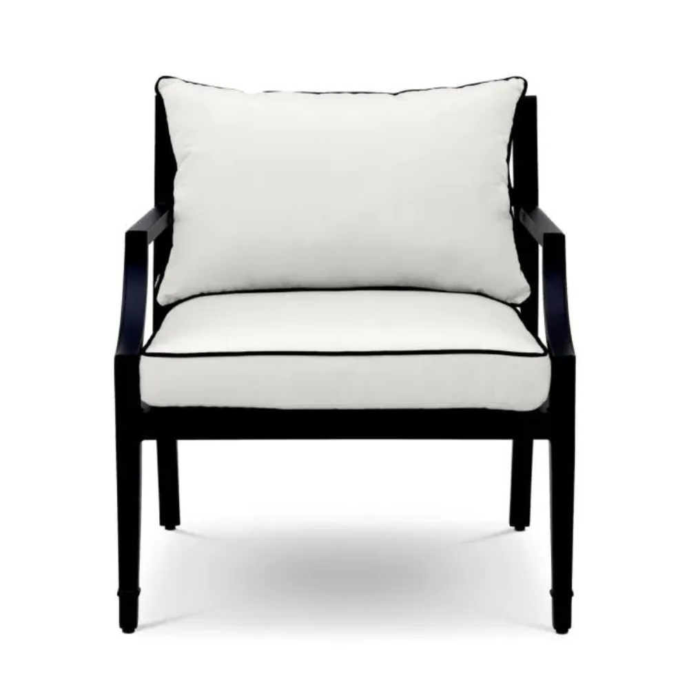 Eichholtz Outdoor Chair Bella Vista Black finish | sunbrella canvas