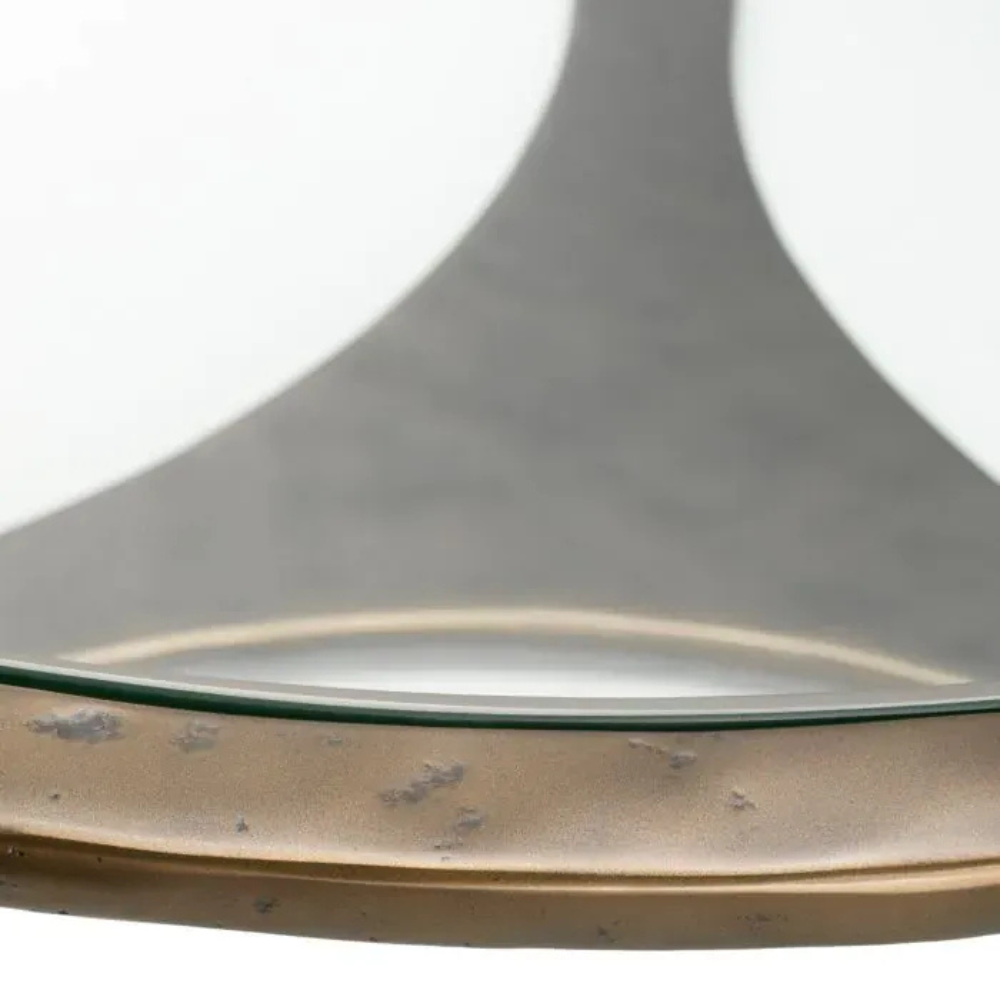 Eichholtz Coffee Table Cambronne Bronze finish | clear glass top