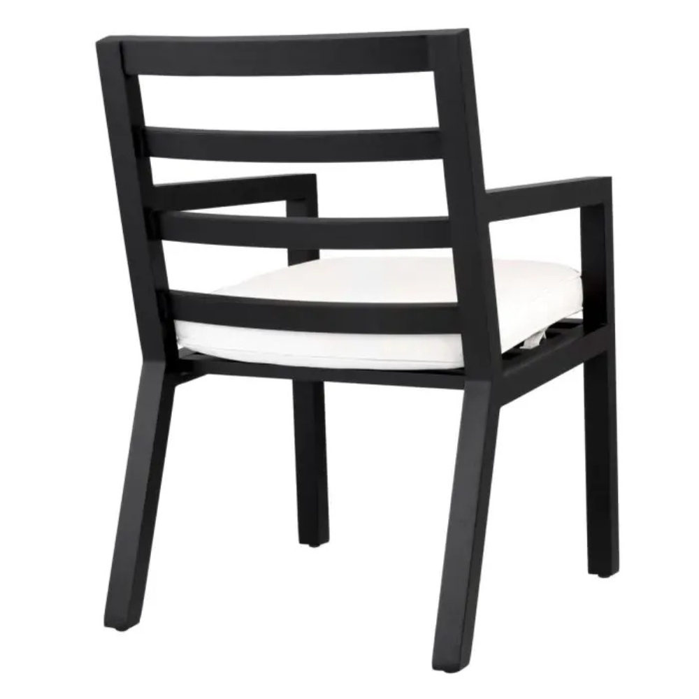 Eichholtz Outdoor Dining Chair Delta Black finish | sunbrella canvas