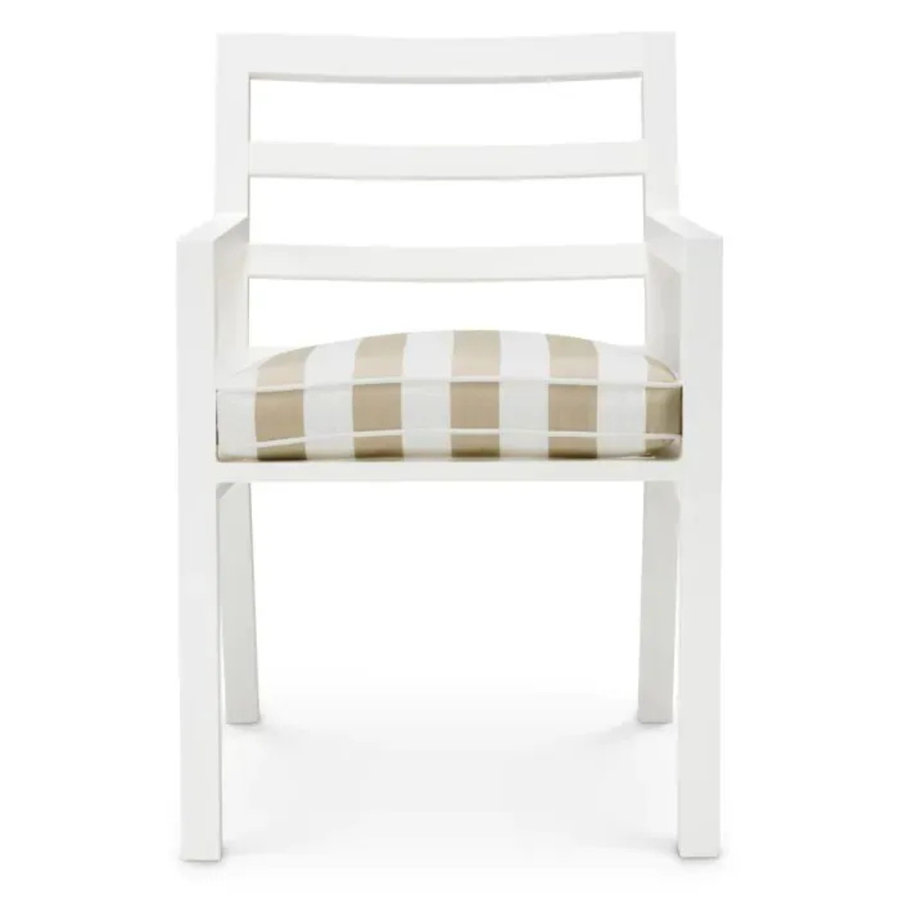 Eichholtz Outdoor Dining Chair Delta Matte white finish | florent beige