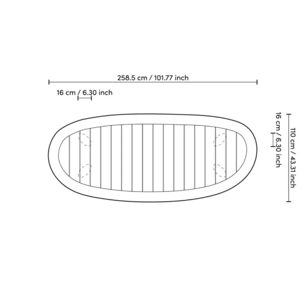 Eichholtz Outdoor Dining Table Free Form Natural teak top | sand finish legs
