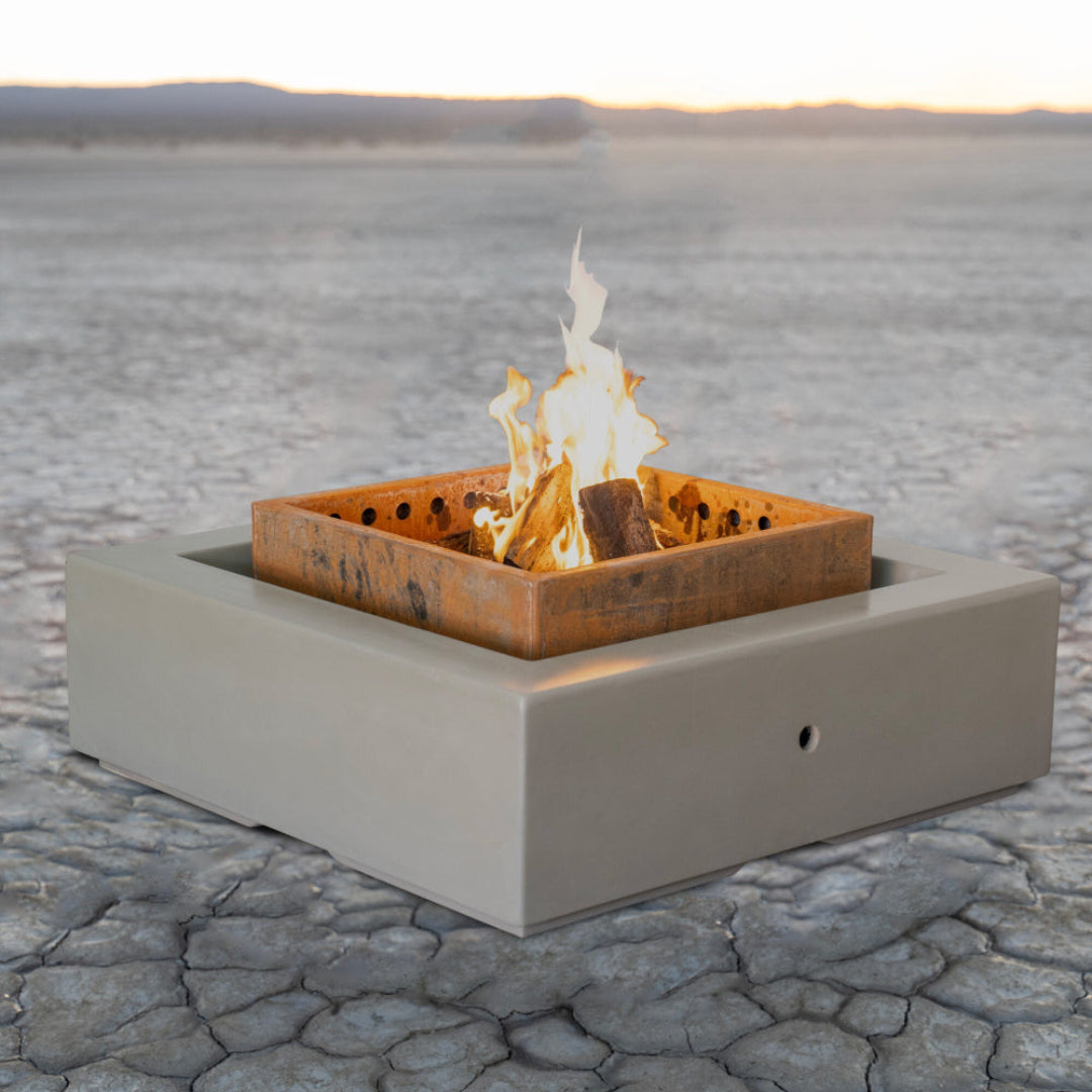 The Outdoor Plus The Solar Smokeless Fire Pit Corten Steel Base