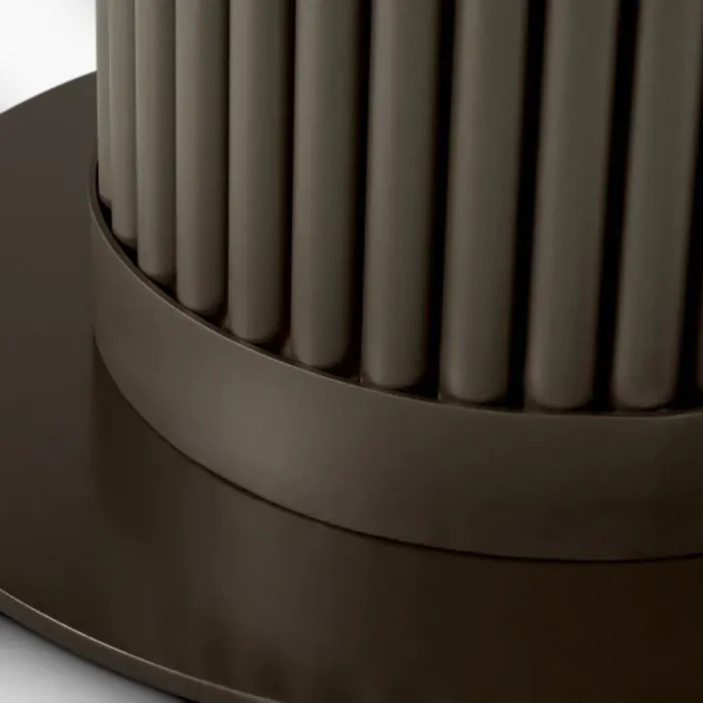 Eichholtz Outdoor Coffee Table Volterra Round Bronze finish | grey ceramic top