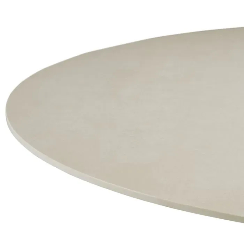 Eichholtz Outdoor Coffee Table Volterra Round Sand finish | cream ceramic top