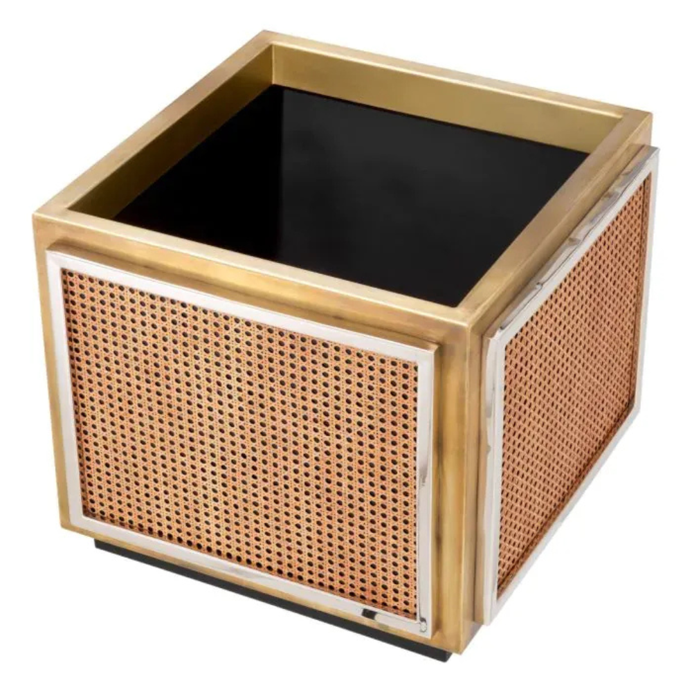 Eichholtz Planter Tropea Vintage brass finish | nickel finish | natural cane