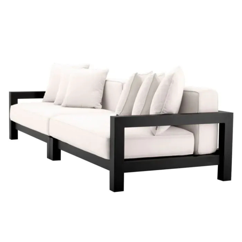 Eichholtz Outdoor Sofa Cap-Antibes Black finish | sunbrella canvas