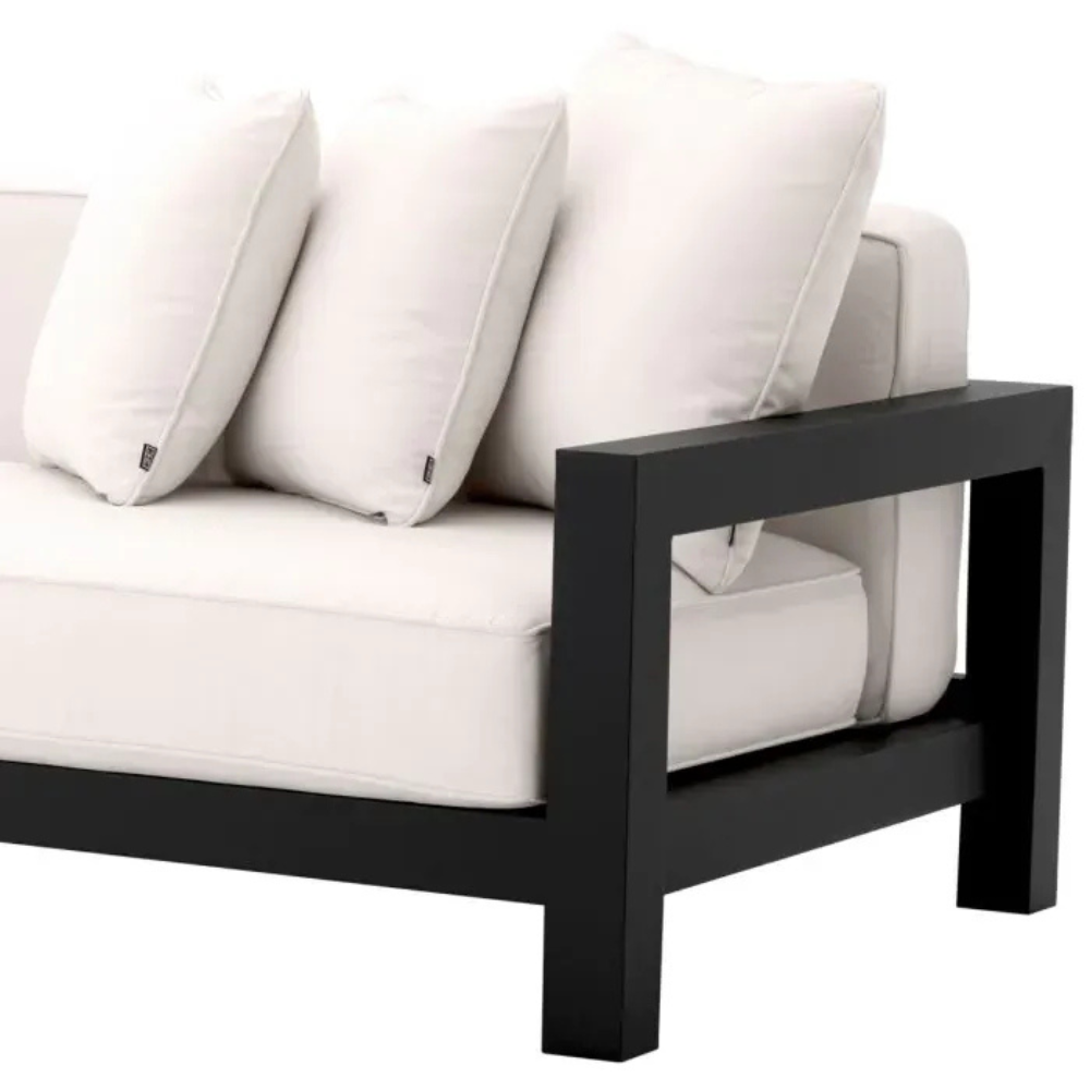 Eichholtz Outdoor Sofa Cap-Antibes Black finish | sunbrella canvas