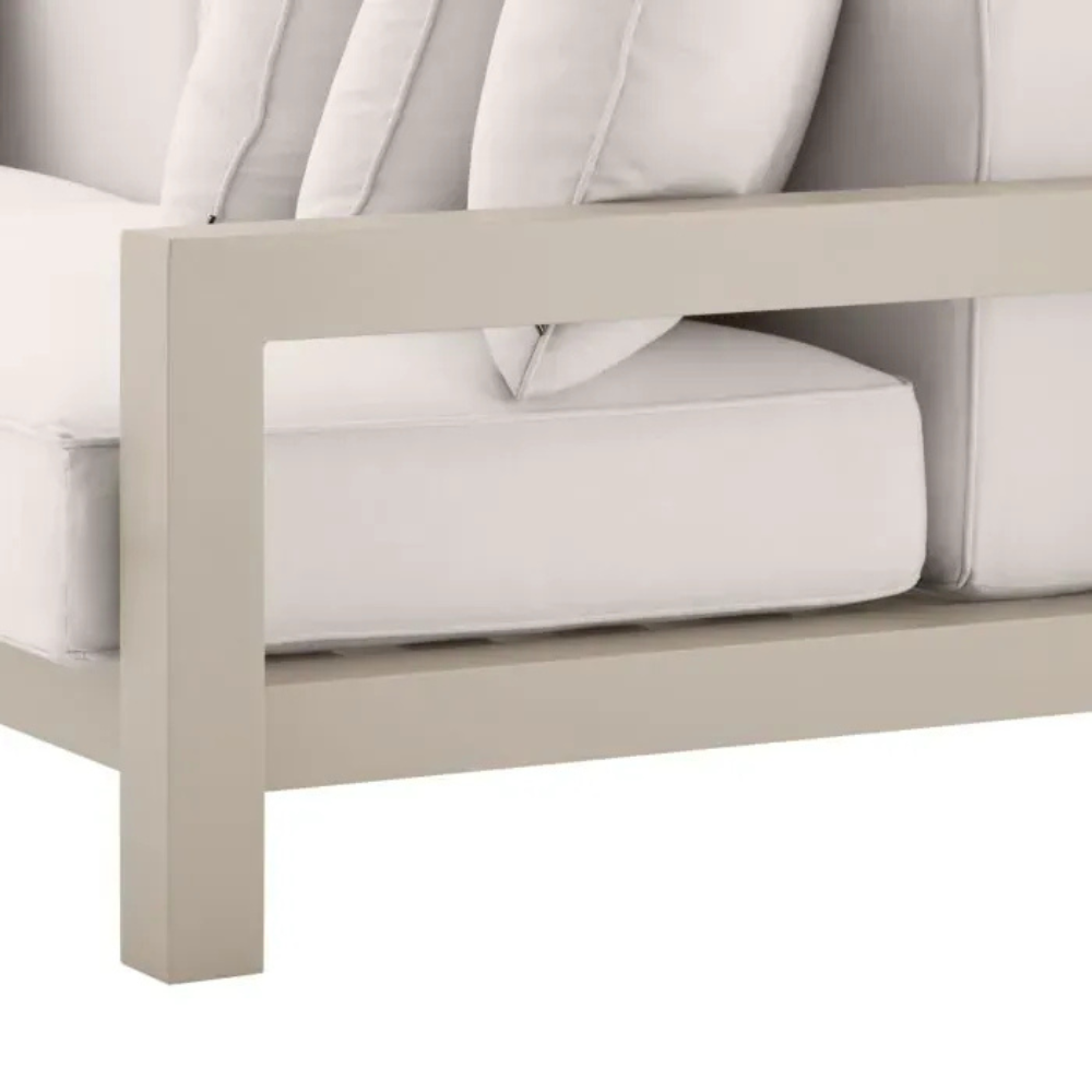 Eichholtz Outdoor Sofa Cap-Antibes Sand finish | sunbrella canvas