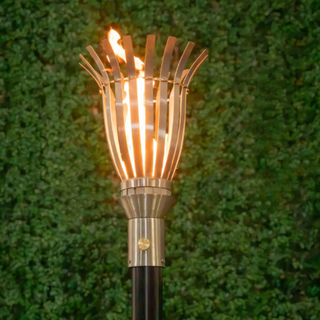 The Outdoor Plus Basket Fire Torch Stainless Steel