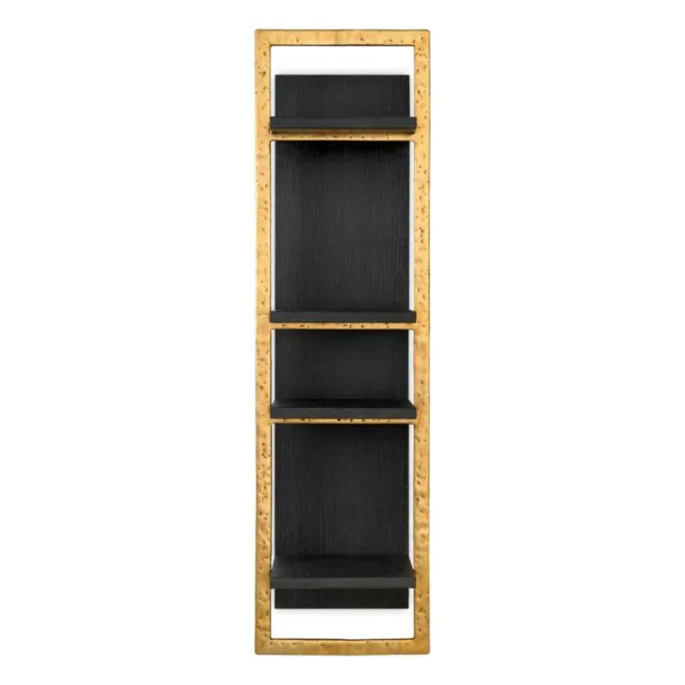 Eichholtz Wall Cabinet Belcanto Charcoal grey oak veneer | brushed brass finish