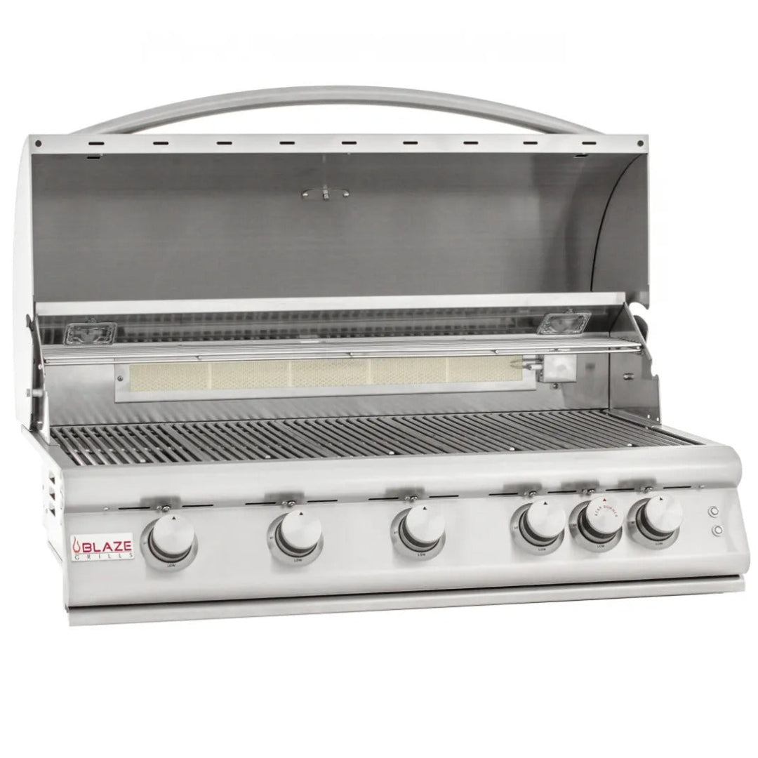 Blaze 40-Inch 5-Burner LTE Gas Grill with Rear Burner and Built-in Lighting System