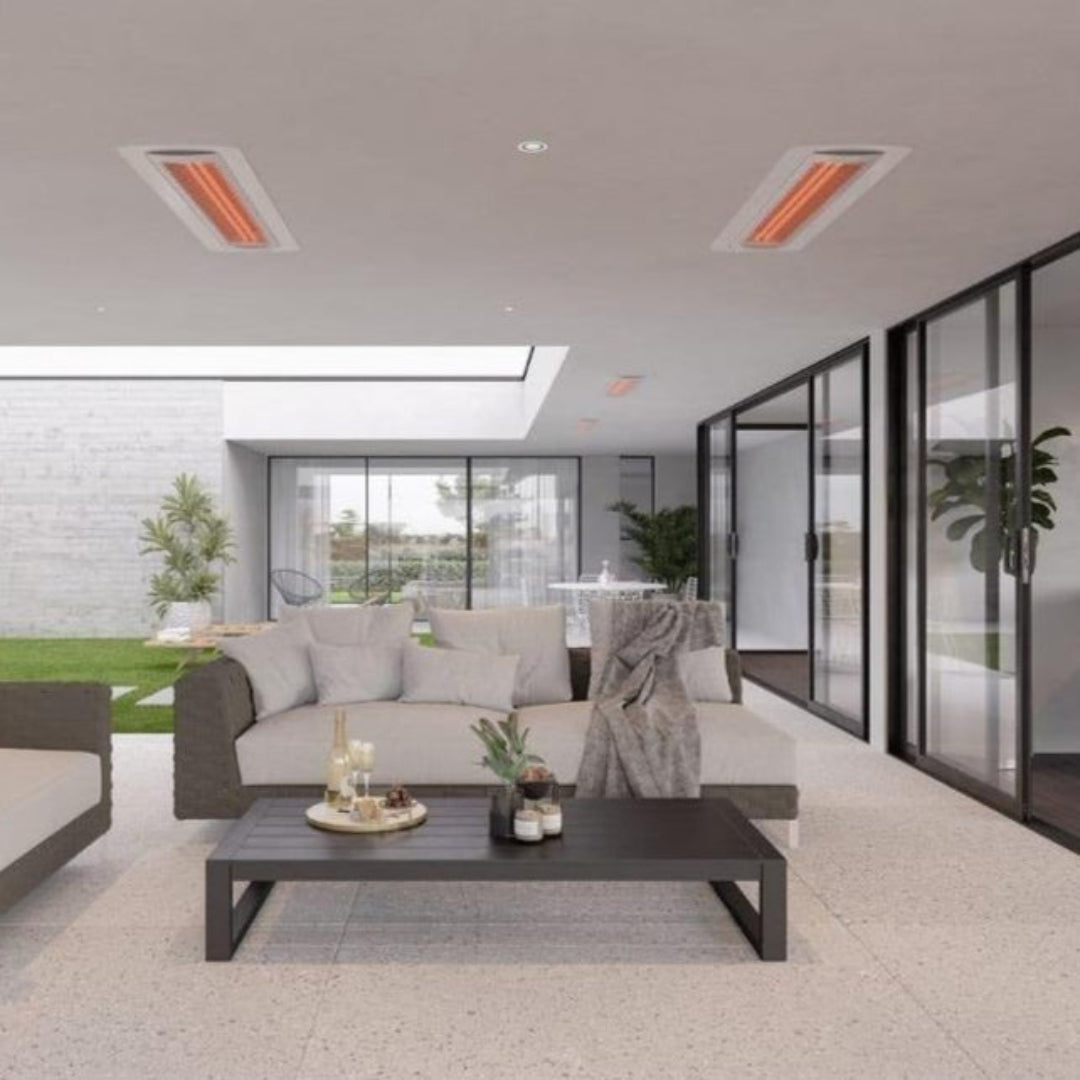 Bromic Heating - Tungsten - 6000 Watts Electric Double Element Heater White