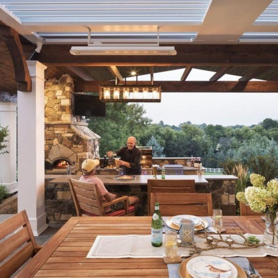 Bromic Heating - Tungsten - 6000 Watts Electric Double Element Heater White