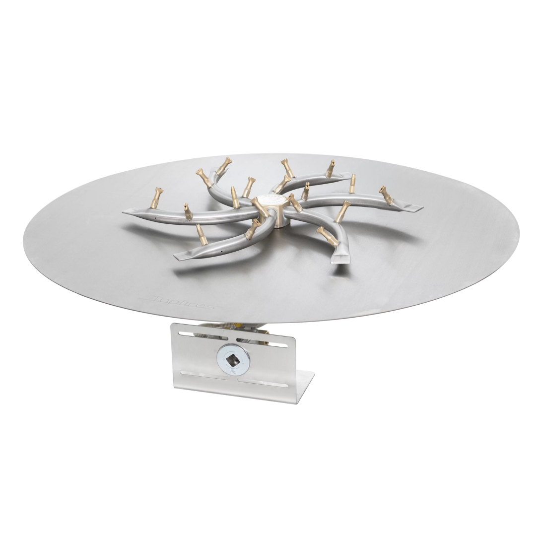 24" Round Flat Pan & Triple S Bullet Burner