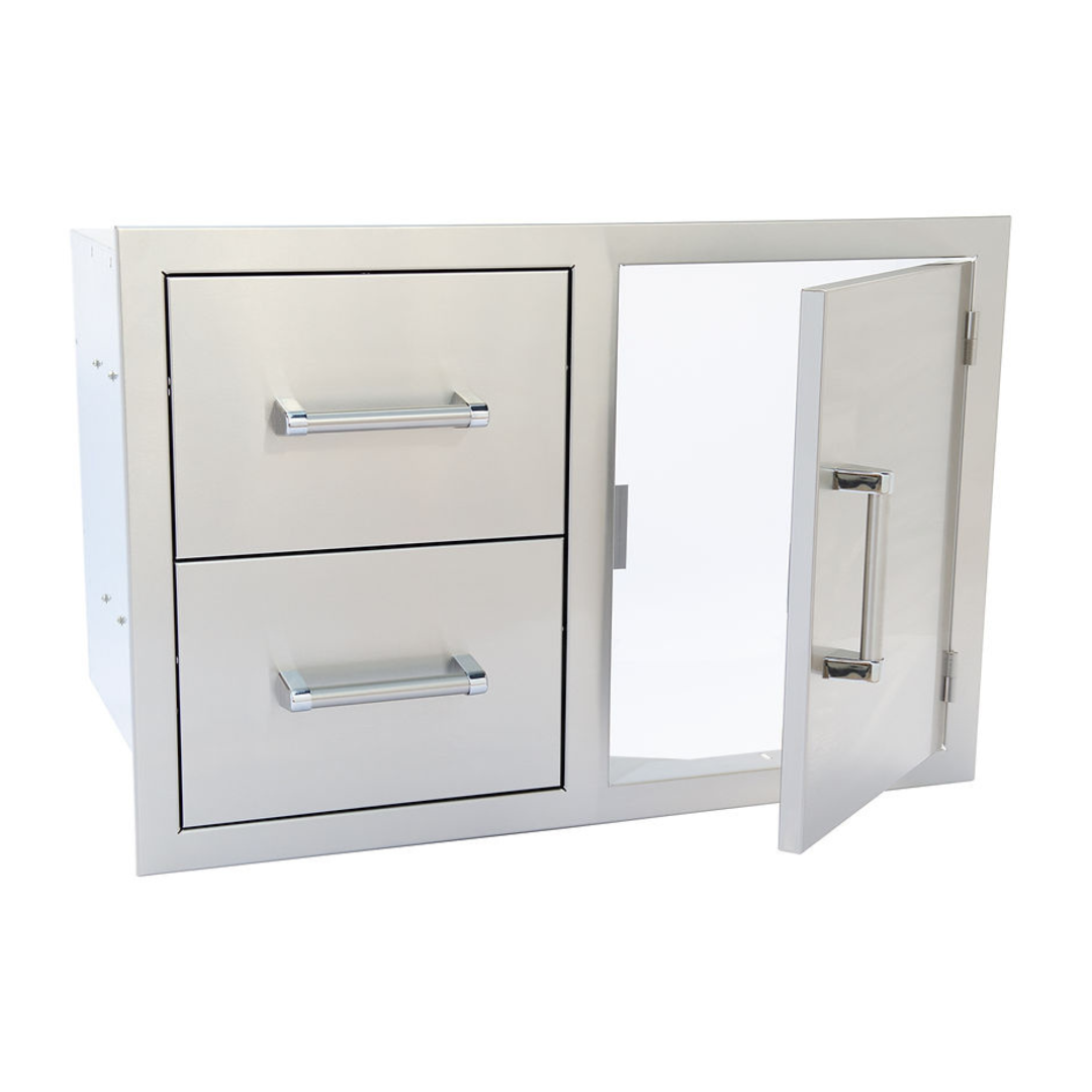 Kokomo Outdoor Kitchen Stainless Steel Two Drawer - One Door Combo