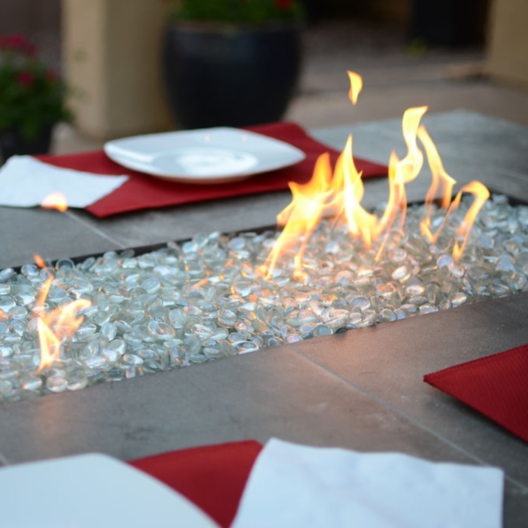 Kokomo Entertainer Bar Gas Fire Pit Table with fire glass