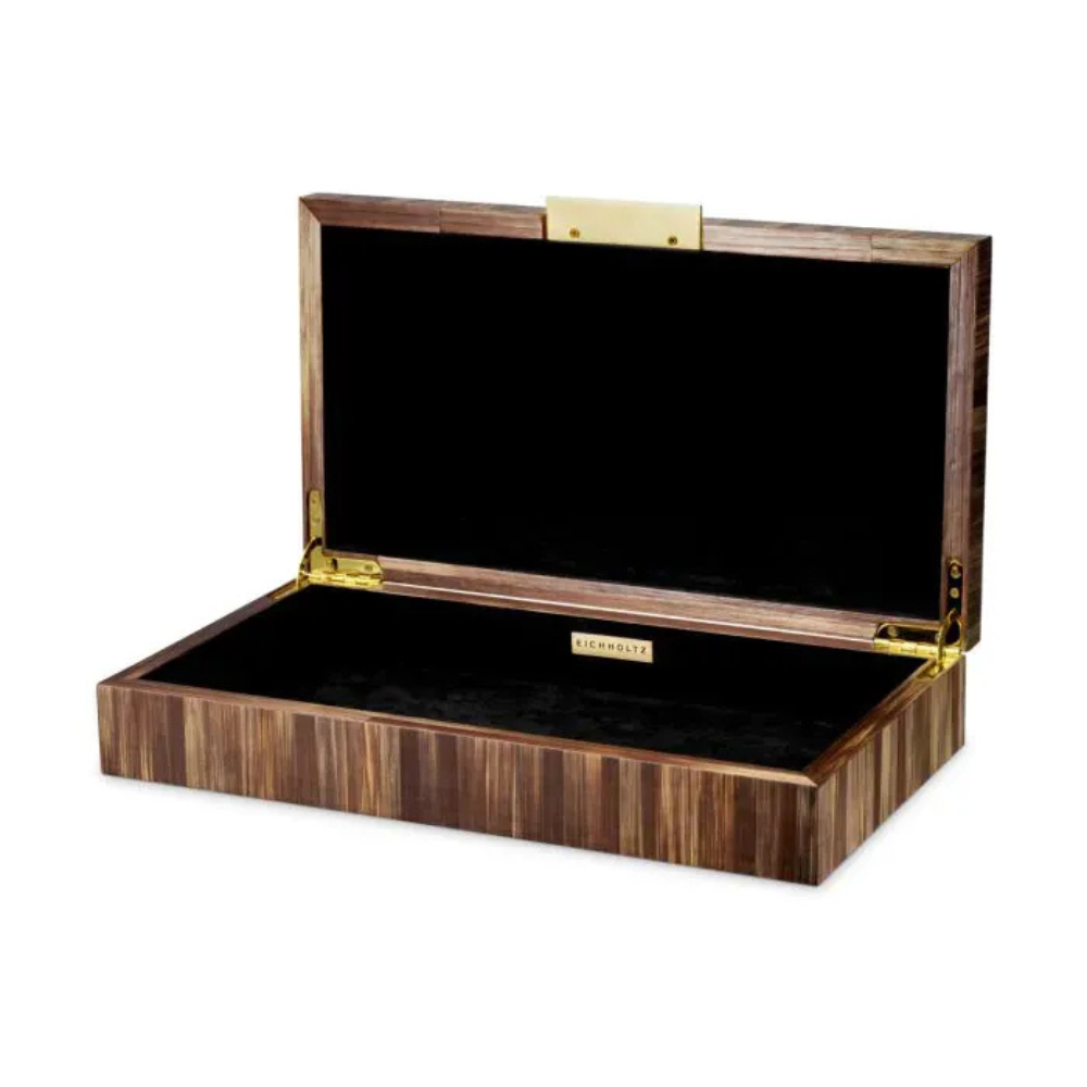 Eichholtz Box Harvard Straw marquetry brown