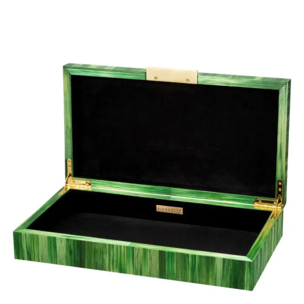 Eichholtz Box Harvard Straw marquetry green