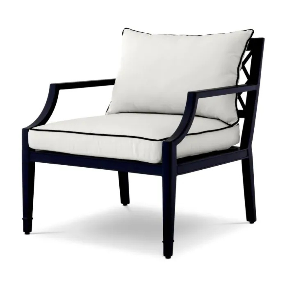 Eichholtz Outdoor Chair Bella Vista Black finish | sunbrella canvas