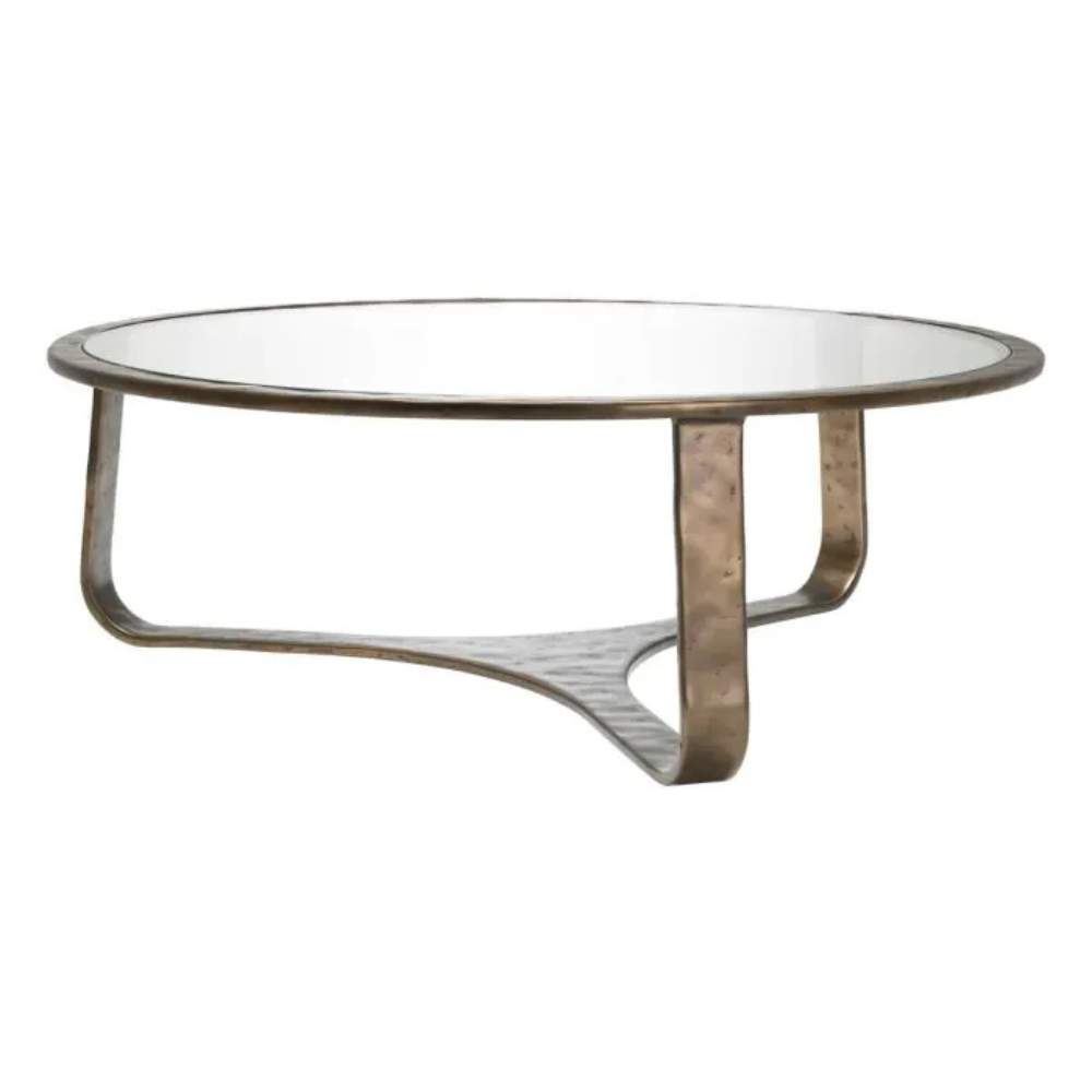 Eichholtz Coffee Table Cambronne Bronze finish | clear glass top