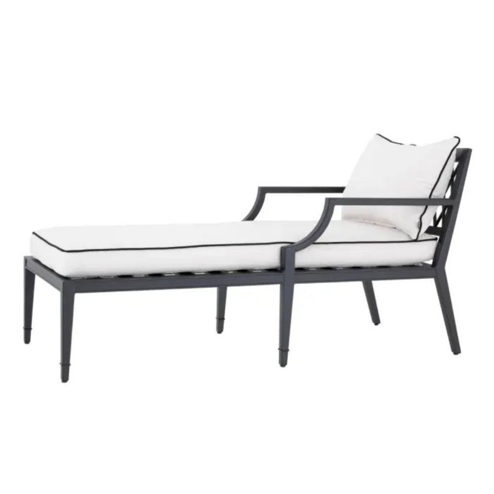 Eichholtz Outdoor Daybed Bella Vista Black finish | sunbrella canvas
