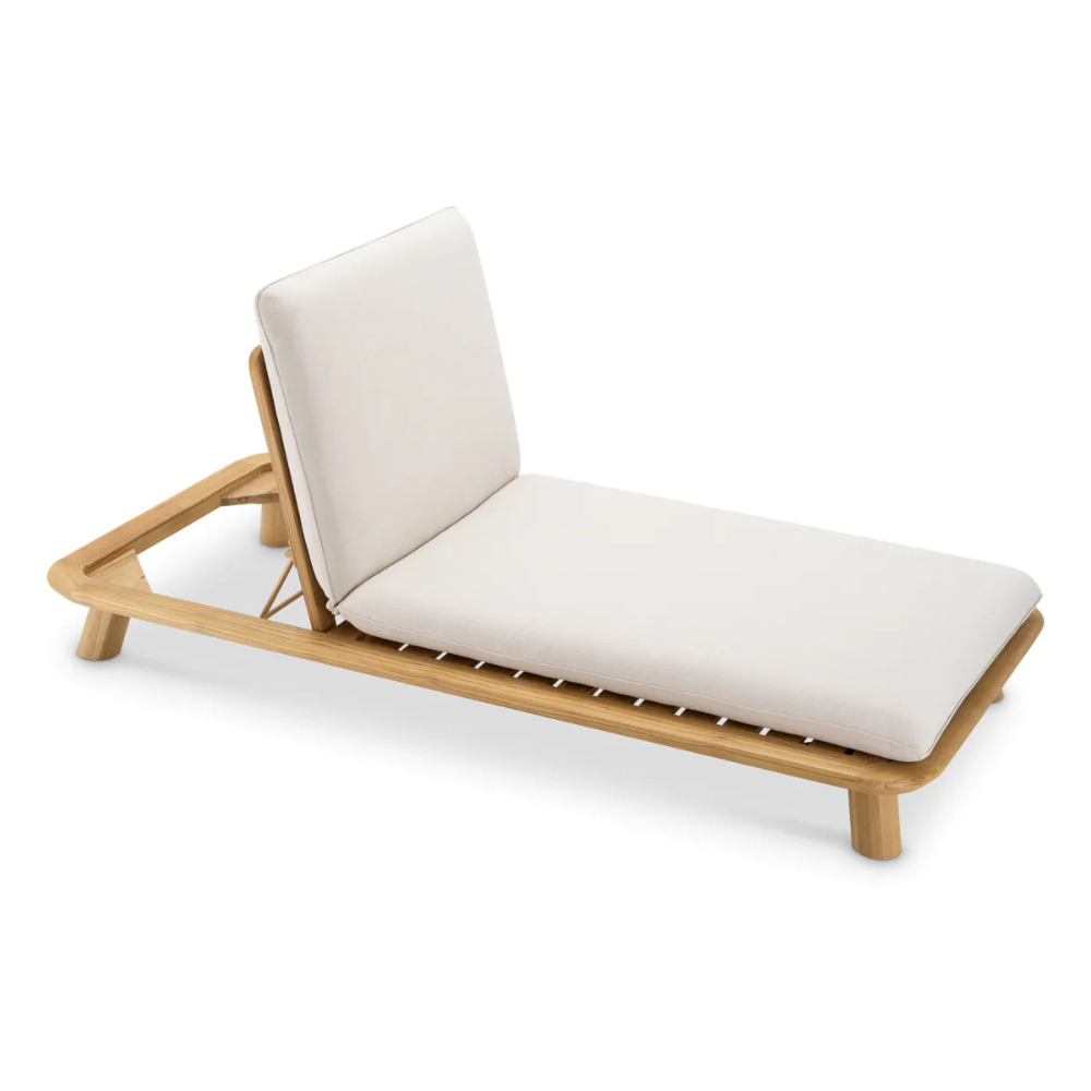 Eichholtz Outdoor Daybed Weston Single Natural teak | viola sand