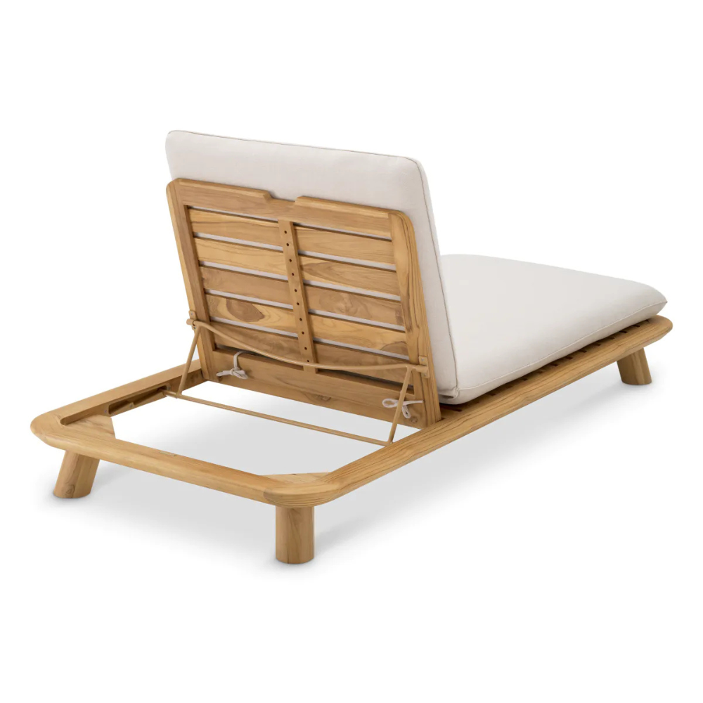 Eichholtz Outdoor Daybed Weston Single Natural teak | viola sand