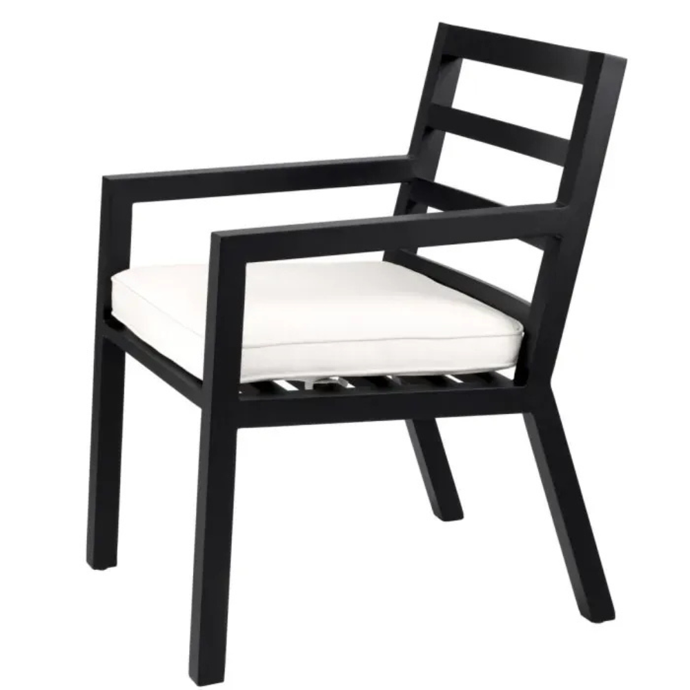 Eichholtz Outdoor Dining Chair Delta Black finish | sunbrella canvas
