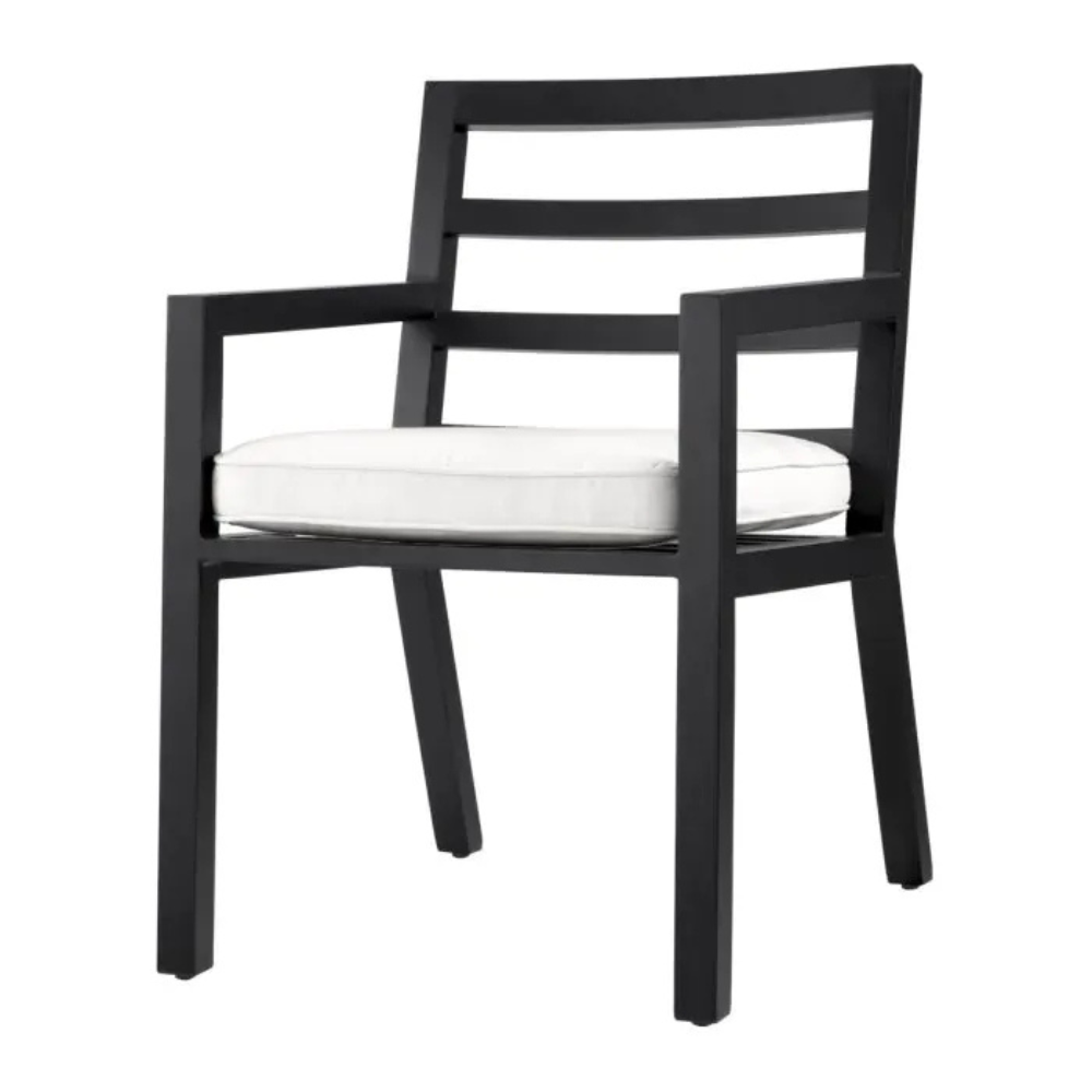 Eichholtz Outdoor Dining Chair Delta Black finish | sunbrella canvas