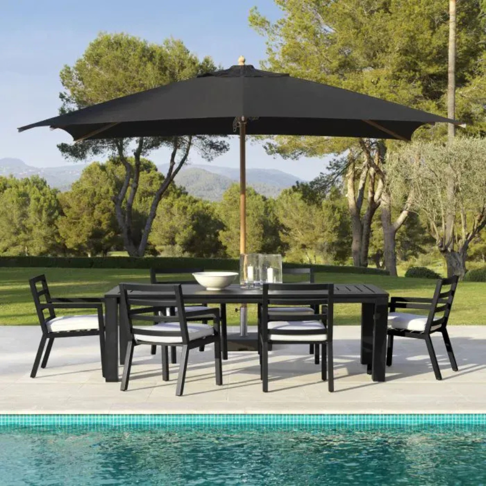 Eichholtz Outdoor Dining Table Vistamar Black finish