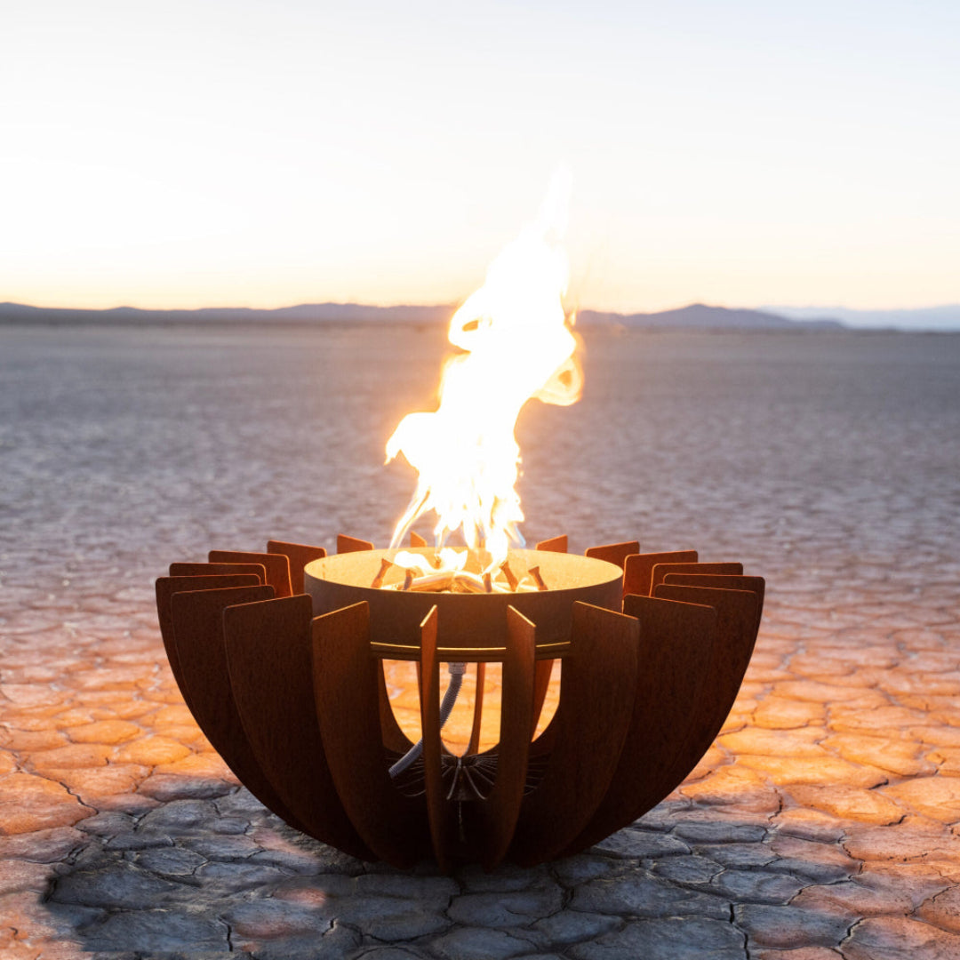 The Outdoor Plus The Galaxy Fire Sculpture Corten Steel
