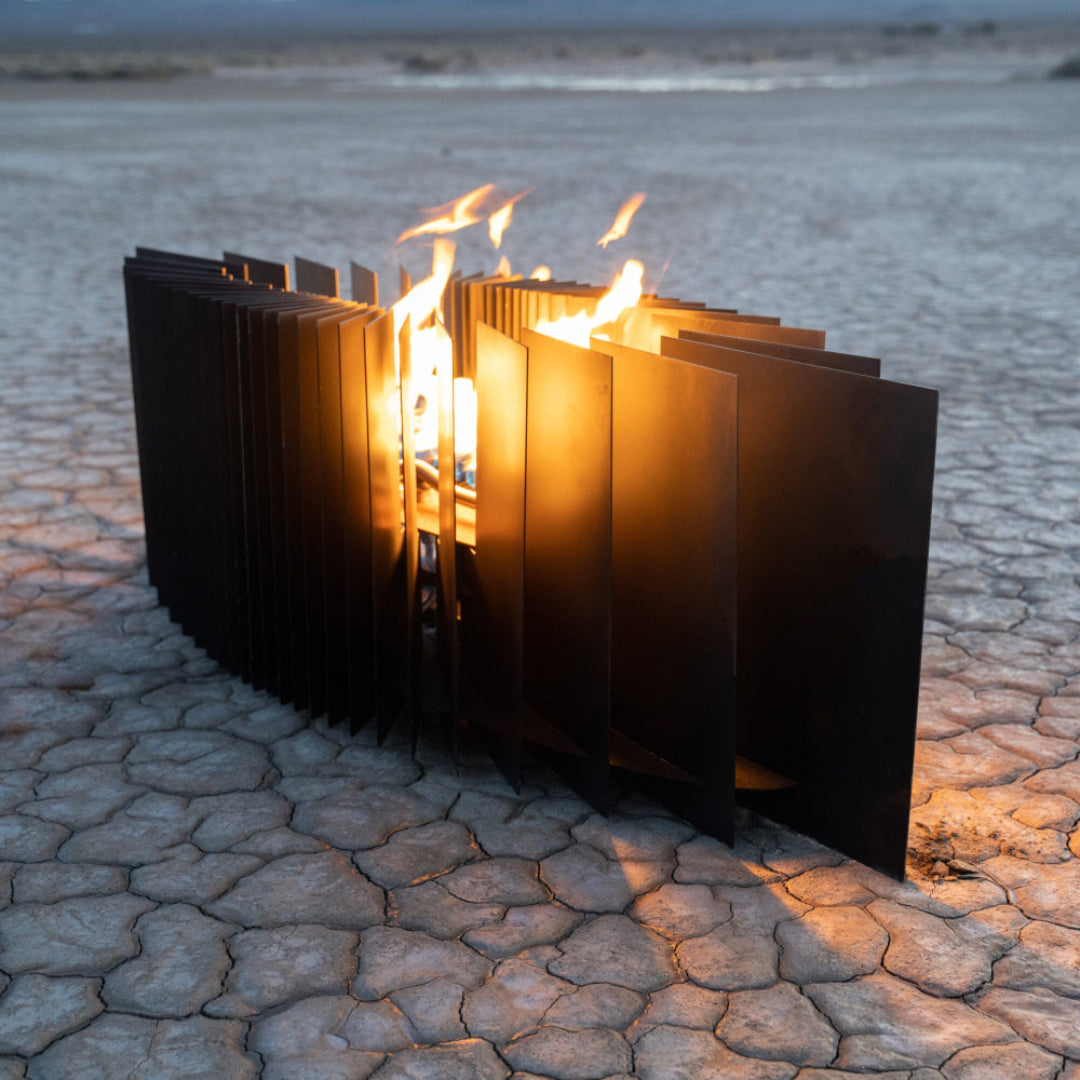 The Outdoor Plus The Mobius Fire Sculpture Corten Steel