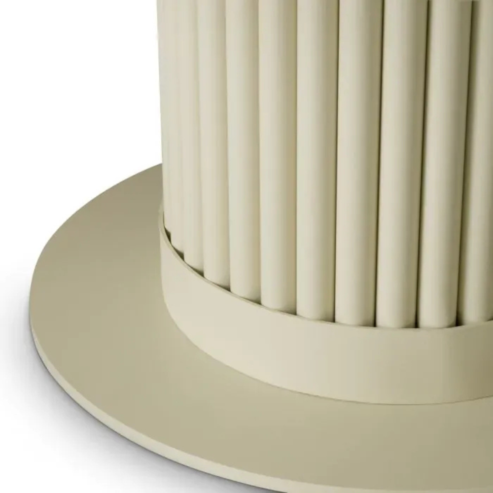 Eichholtz Outdoor Coffee Table Volterra Round Sand finish | cream ceramic top