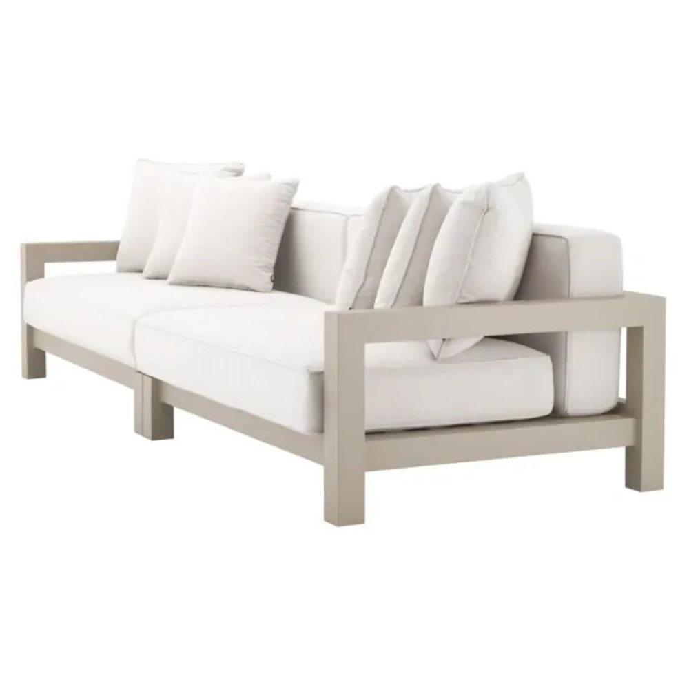 Eichholtz Outdoor Sofa Cap-Antibes Sand finish | sunbrella canvas