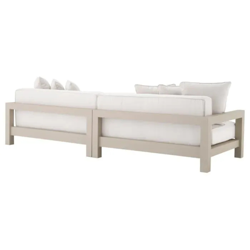 Eichholtz Outdoor Sofa Cap-Antibes Sand finish | sunbrella canvas