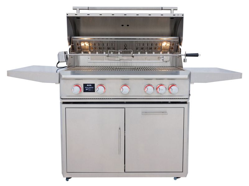 Blaze 40-Inch 5-Burner LTE Gas Grill with Rear Burner and Built-in Lighting System Freestanding