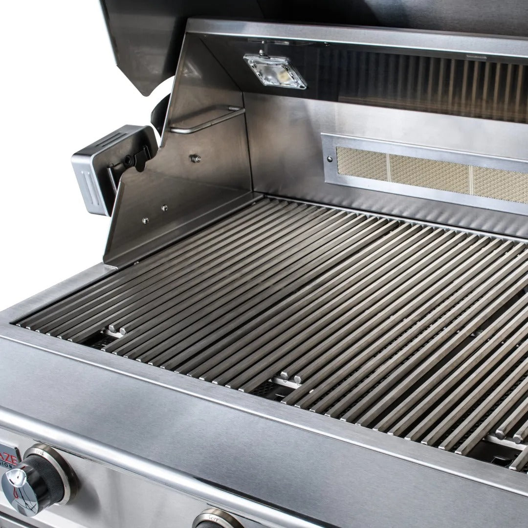 Blaze Professional LUX 34-Inch 3 Burner Built-In Gas Grill With Rear Infrared Burner Freestanding